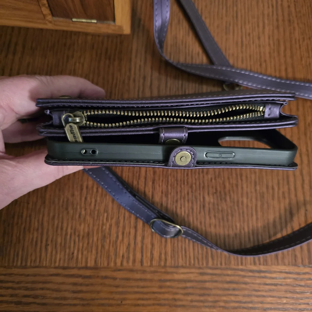 Purple Crossbody Phone Wallet - Picture 2 of 12